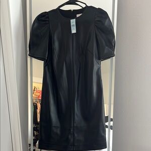 LOFT Elegant Black Puff Sleeve Dress~NEW